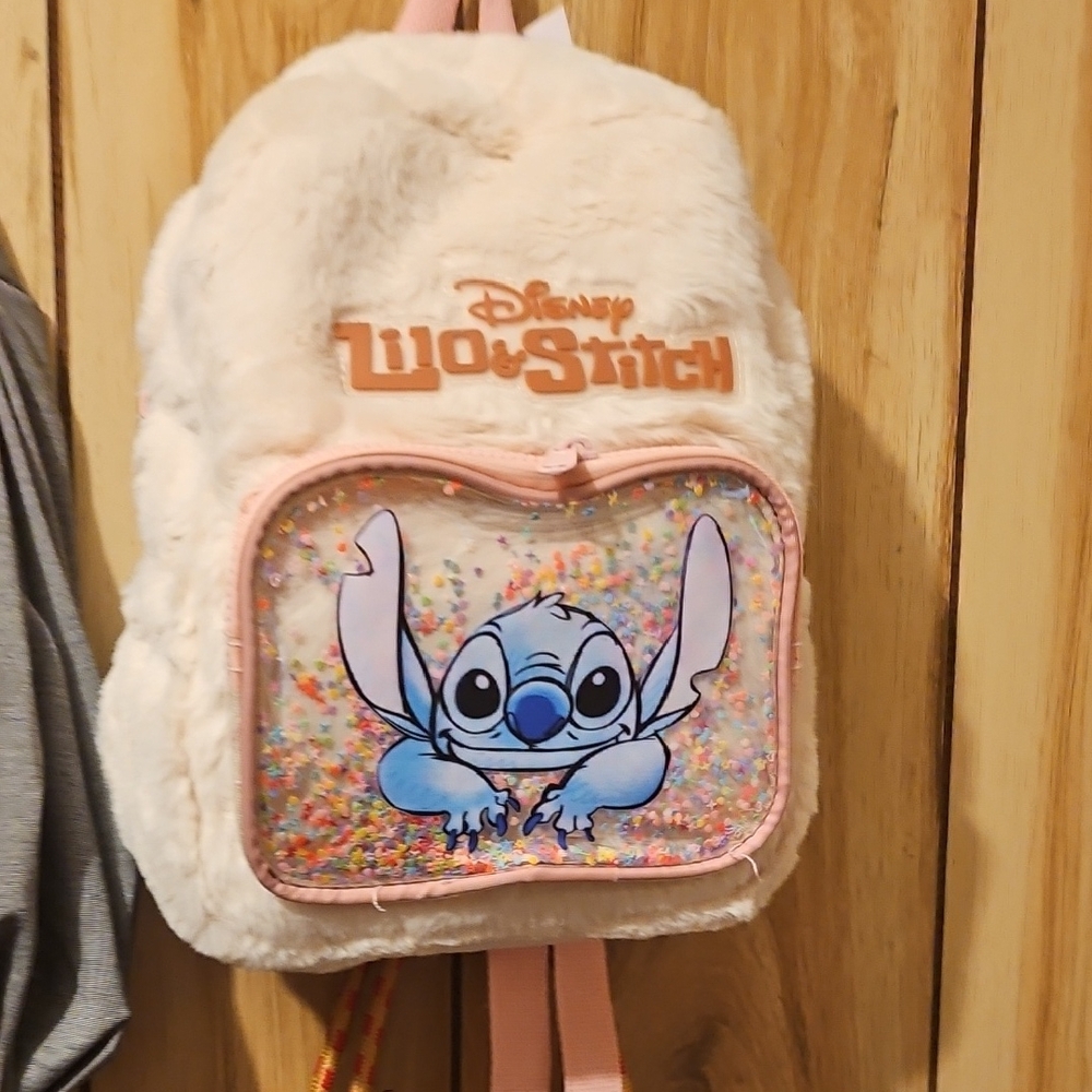 Disney Stitch Plush Backpack Pink and Blue